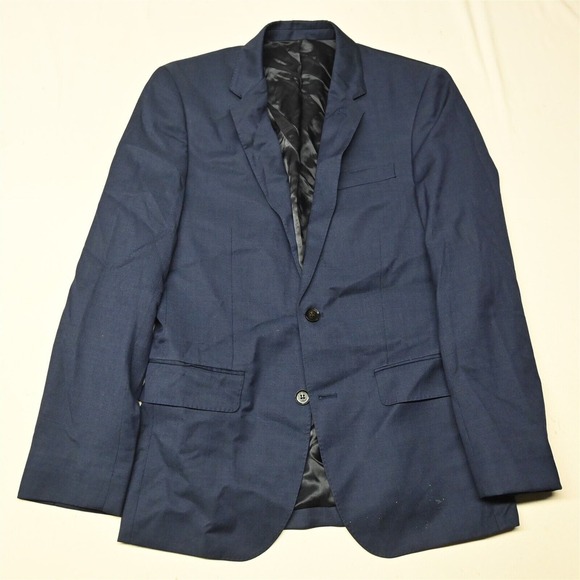 The Black Tux 38R‎ Blue Tollegno 1900 Wool Mens Blazer Sport Coat Suit Jacket